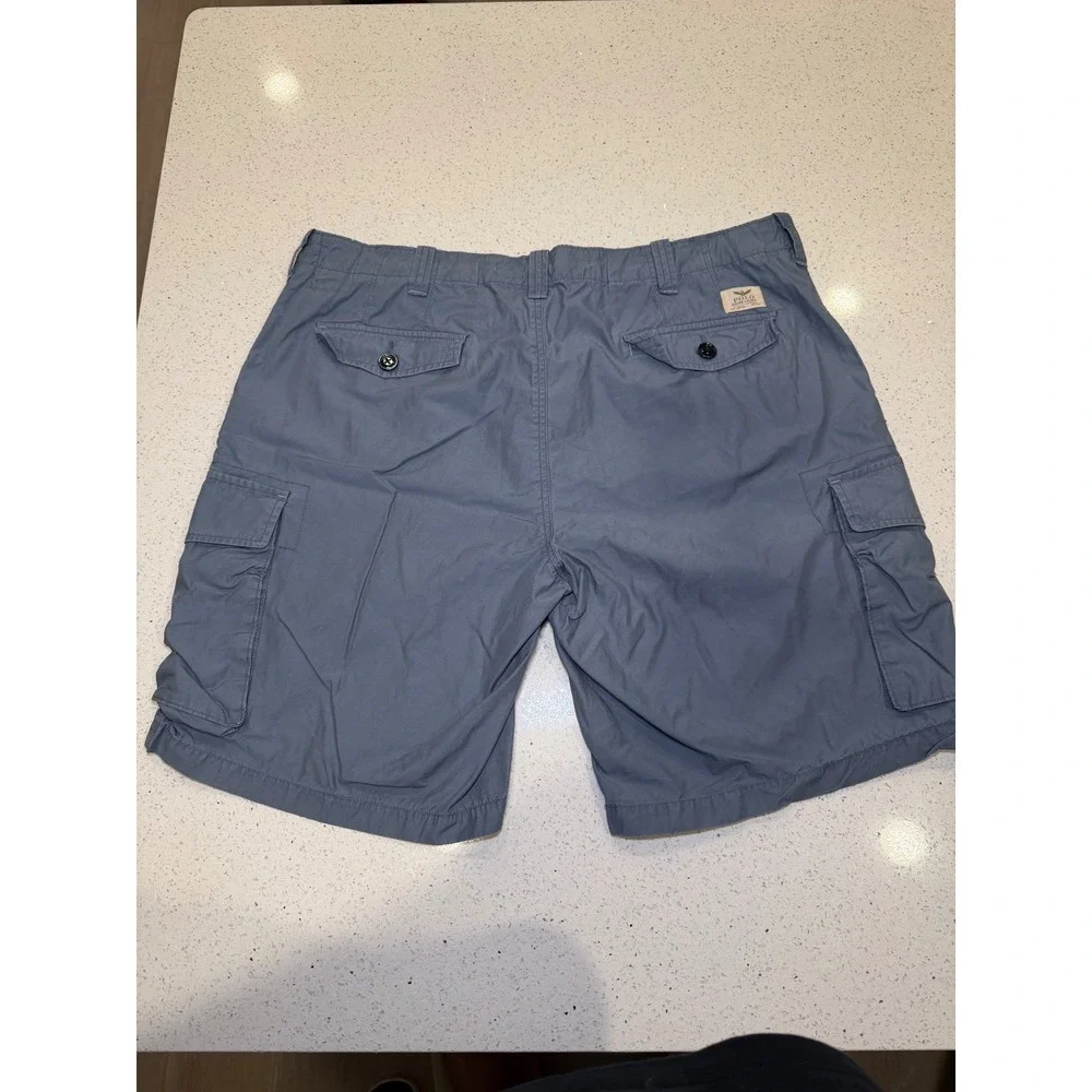 Polo Ralph Lauren Mens Cargo Shorts Blue Gray Utility Canvas Classic Fit Size 40